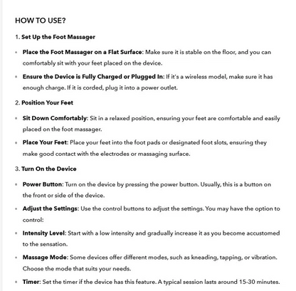 Foot massager machine, Foot Vibrator Wireless, ABS Physiotherapy Unisex EMS UK