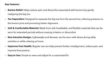 Toe Separator Hallux Valgus Bunion Corrector Pair UK Orthotics Correction Straightener